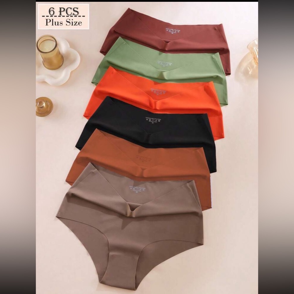 6pc Seamless Lite-Weight Panties Underwear!!! Size XXXL (fits 14-16)